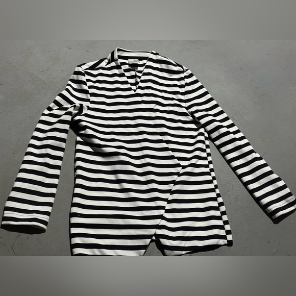 Serra Black and White Striped Cardigan - Picture 2 of 5
